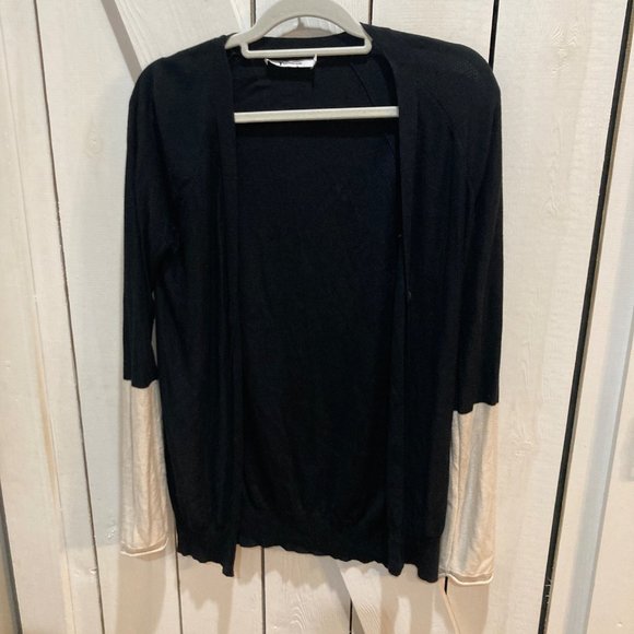 T Alexander Wang black white color block cardigan small - Picture 1 of 8